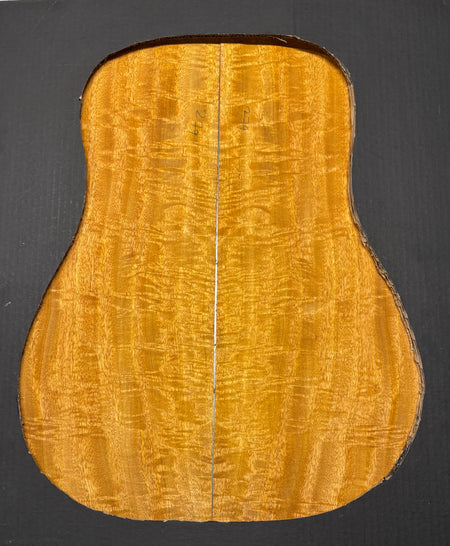 Golden Flame Mango Dreadnought Guitar Back and Side Set #702 - Exotic Wood Zone