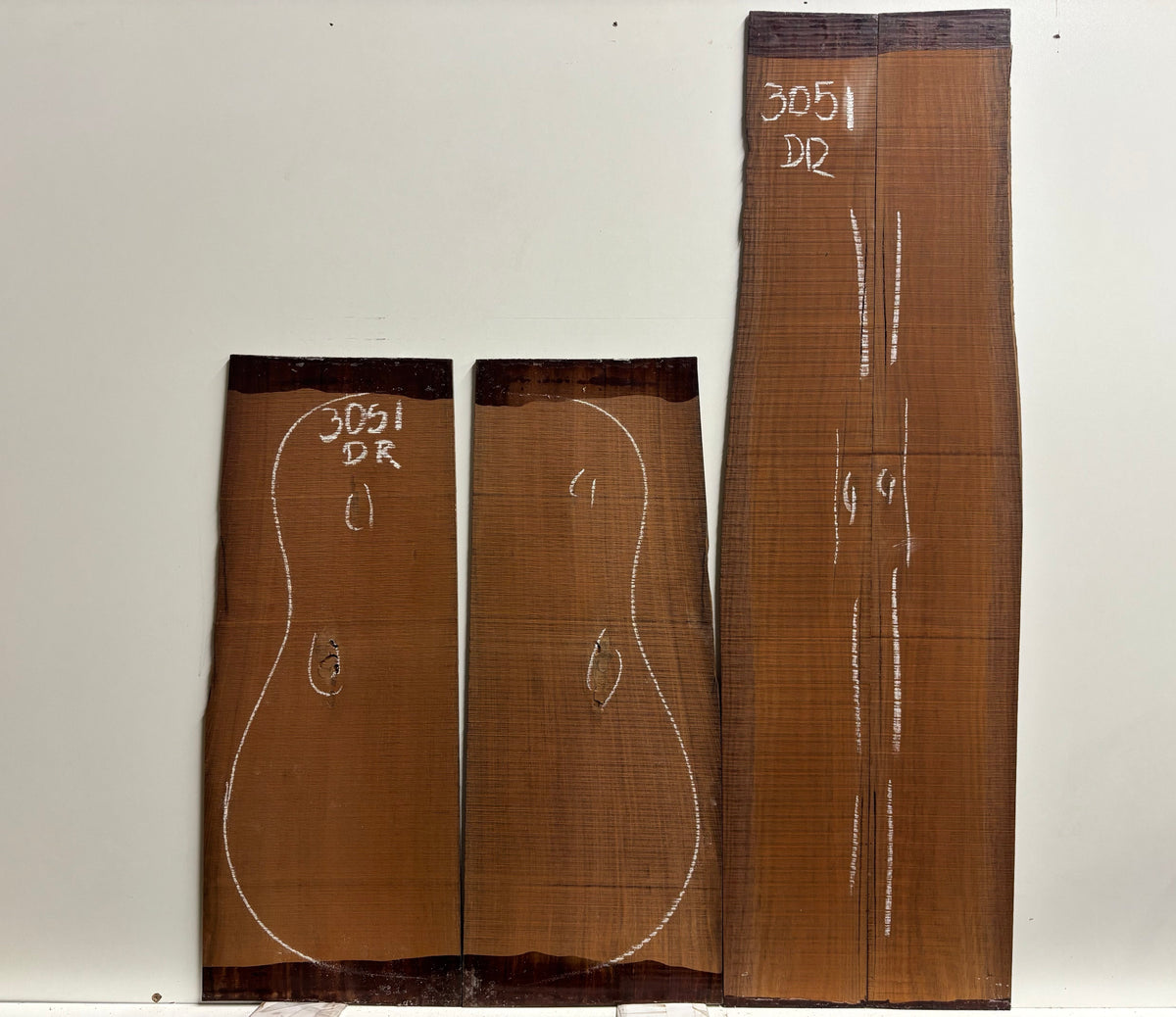 Amazon Rosewood Dreadnought Guitar Back and Side Seconds Set #3051 Exotic Wood Zone 