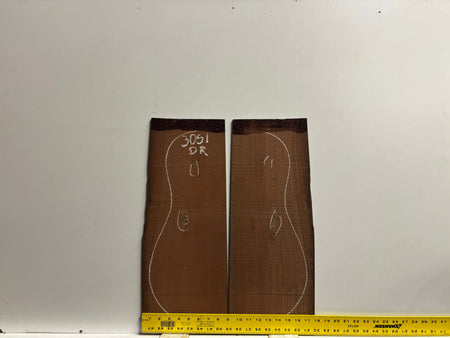 Amazon Rosewood Dreadnought Guitar Back and Side Seconds Set #3051 Exotic Wood Zone 