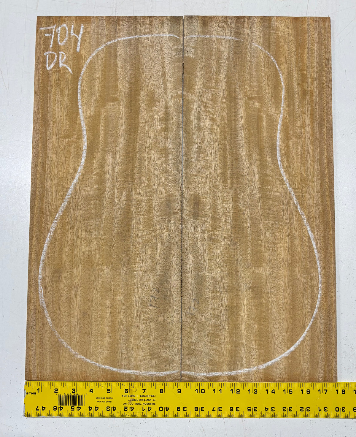 Golden Flame Mango Dreadnought Guitar Back and Side Set #704 - Exotic Wood Zone