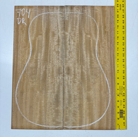 Golden Flame Mango Dreadnought Guitar Back and Side Set #704 - Exotic Wood Zone