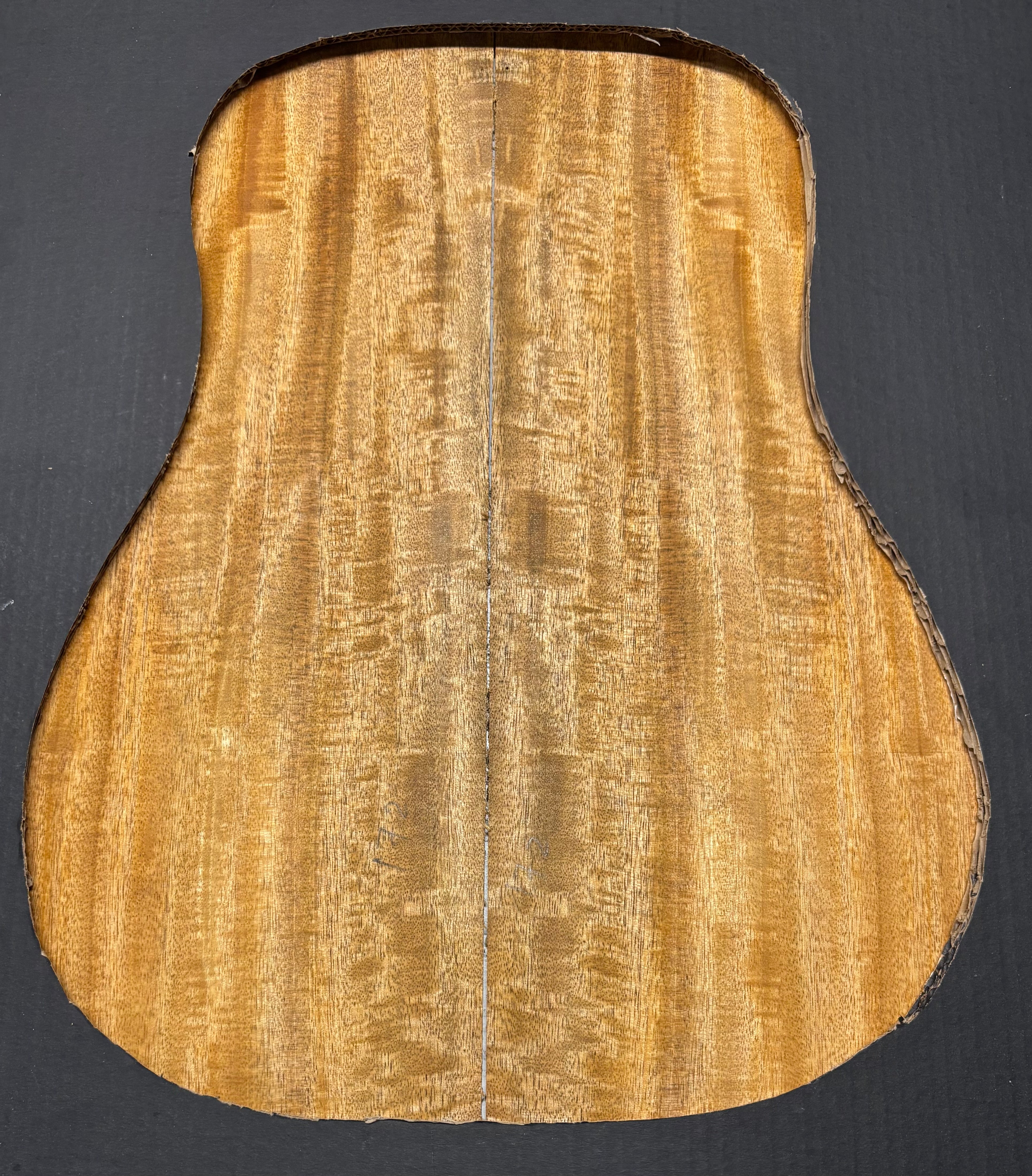 Golden Flame Mango Dreadnought Guitar Back and Side Set #704 - Exotic Wood Zone