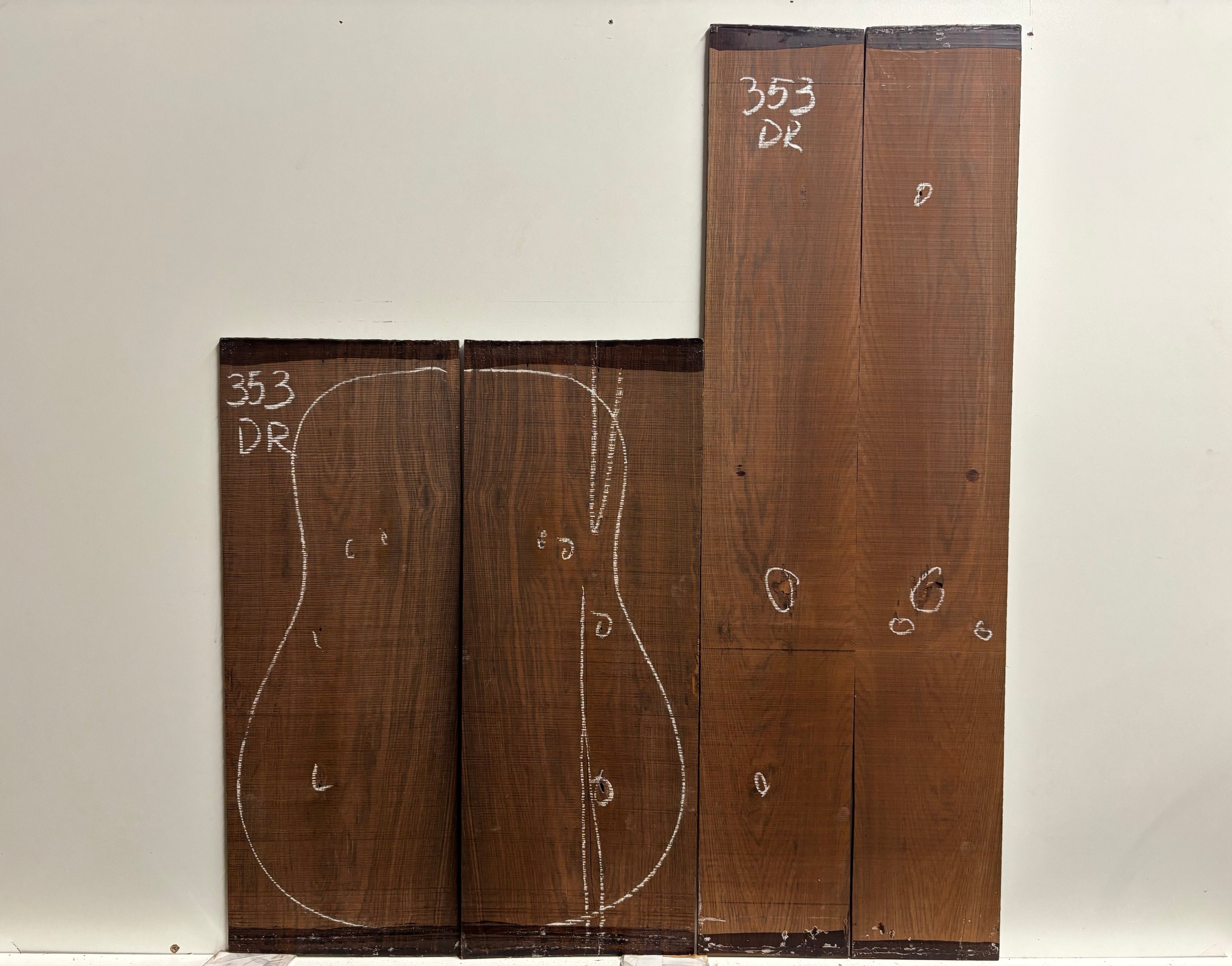 Amazon Rosewood Dreadnought Guitar Back and Side Seconds Set #353 Exotic Wood Zone 