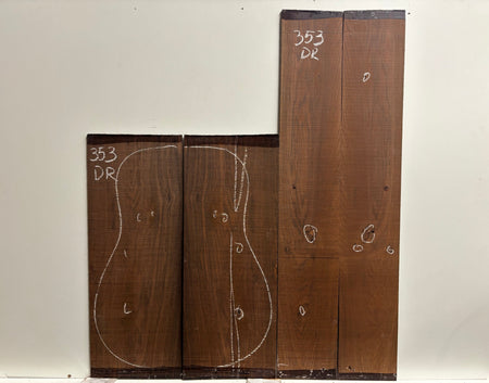 Amazon Rosewood Dreadnought Guitar Back and Side Seconds Set #353 Exotic Wood Zone 