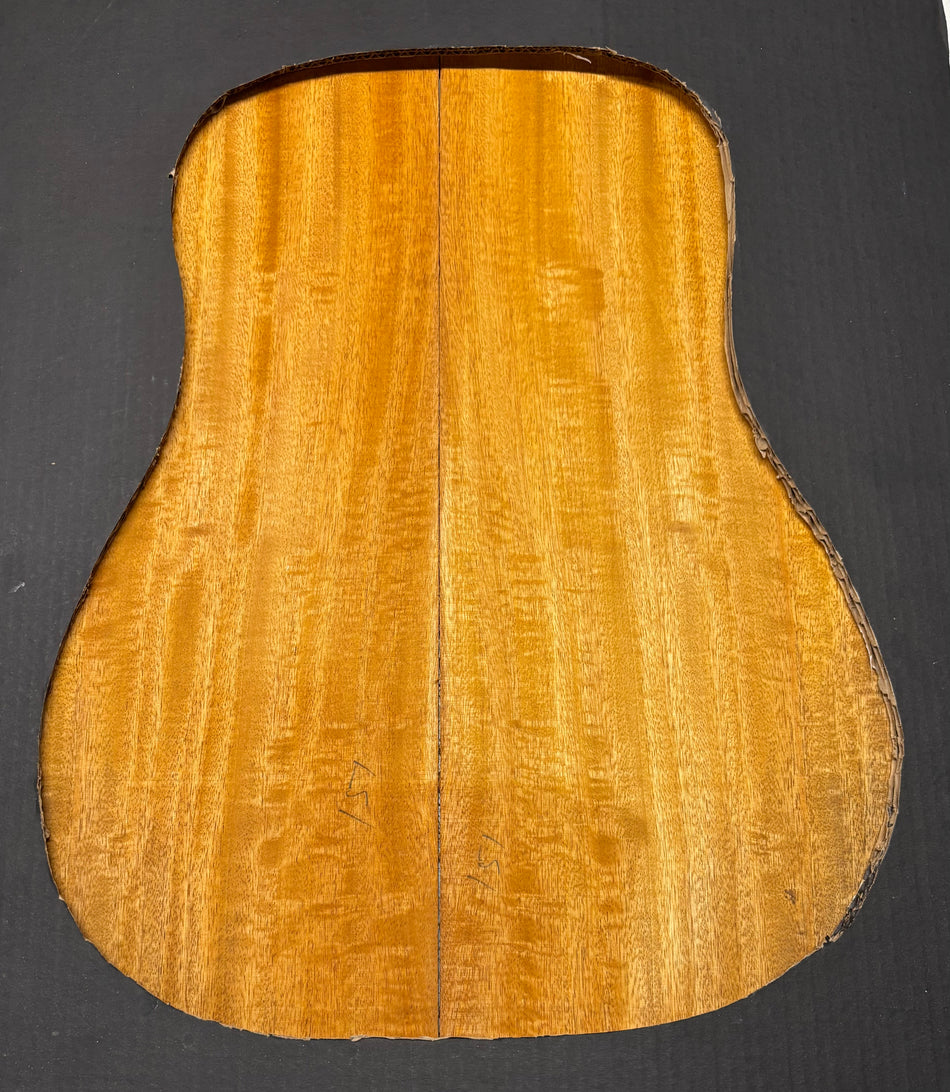 Golden Flame Mango Dreadnought Guitar Back and Side Set #707
