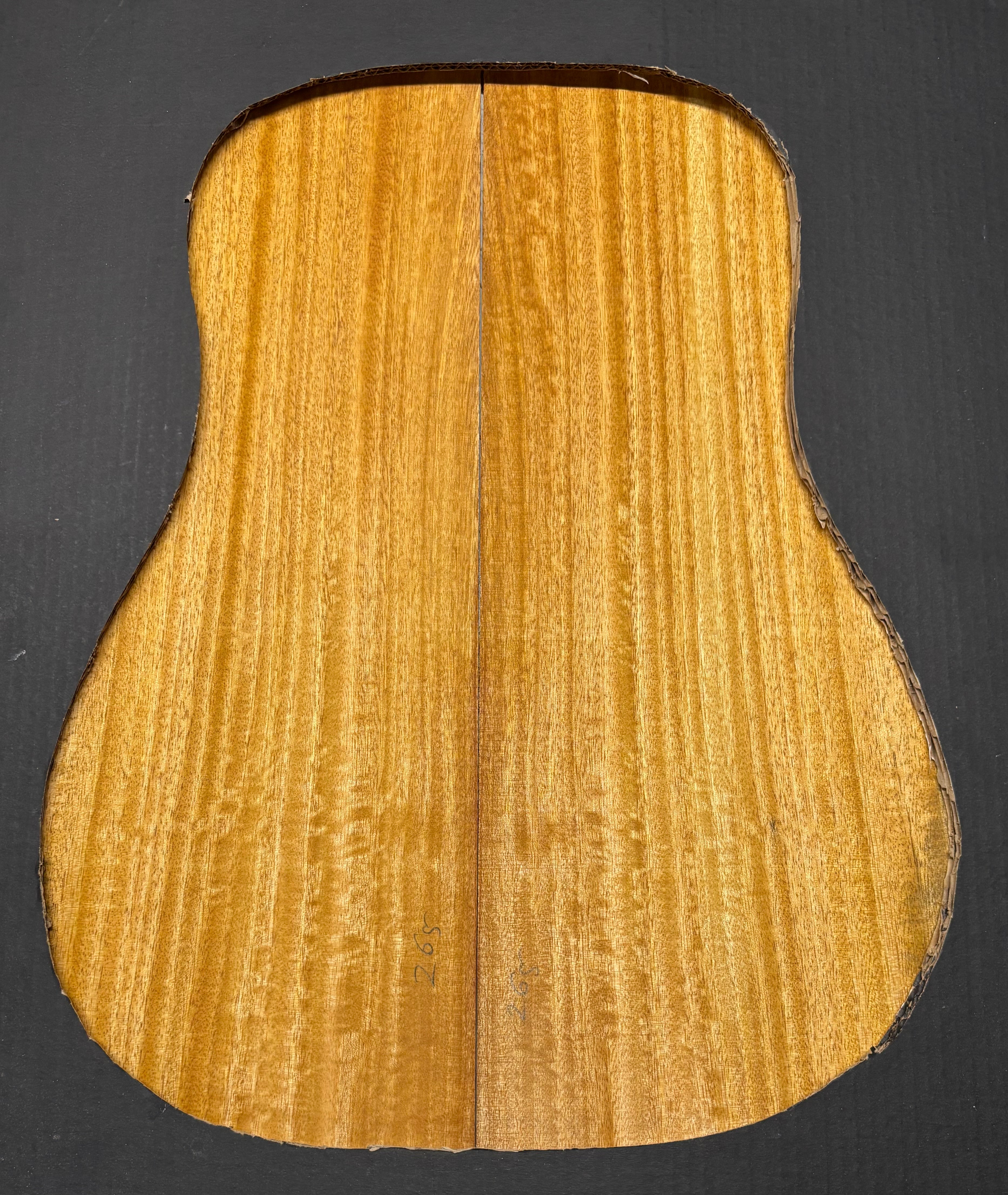 Golden Flame Mango Dreadnought Guitar Back and Side Set #708 - Exotic Wood Zone
