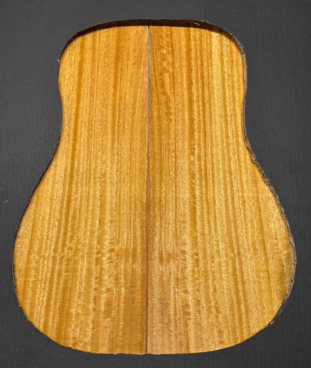 Golden Flame Mango Dreadnought Guitar Back and Side Set #708 - Exotic Wood Zone