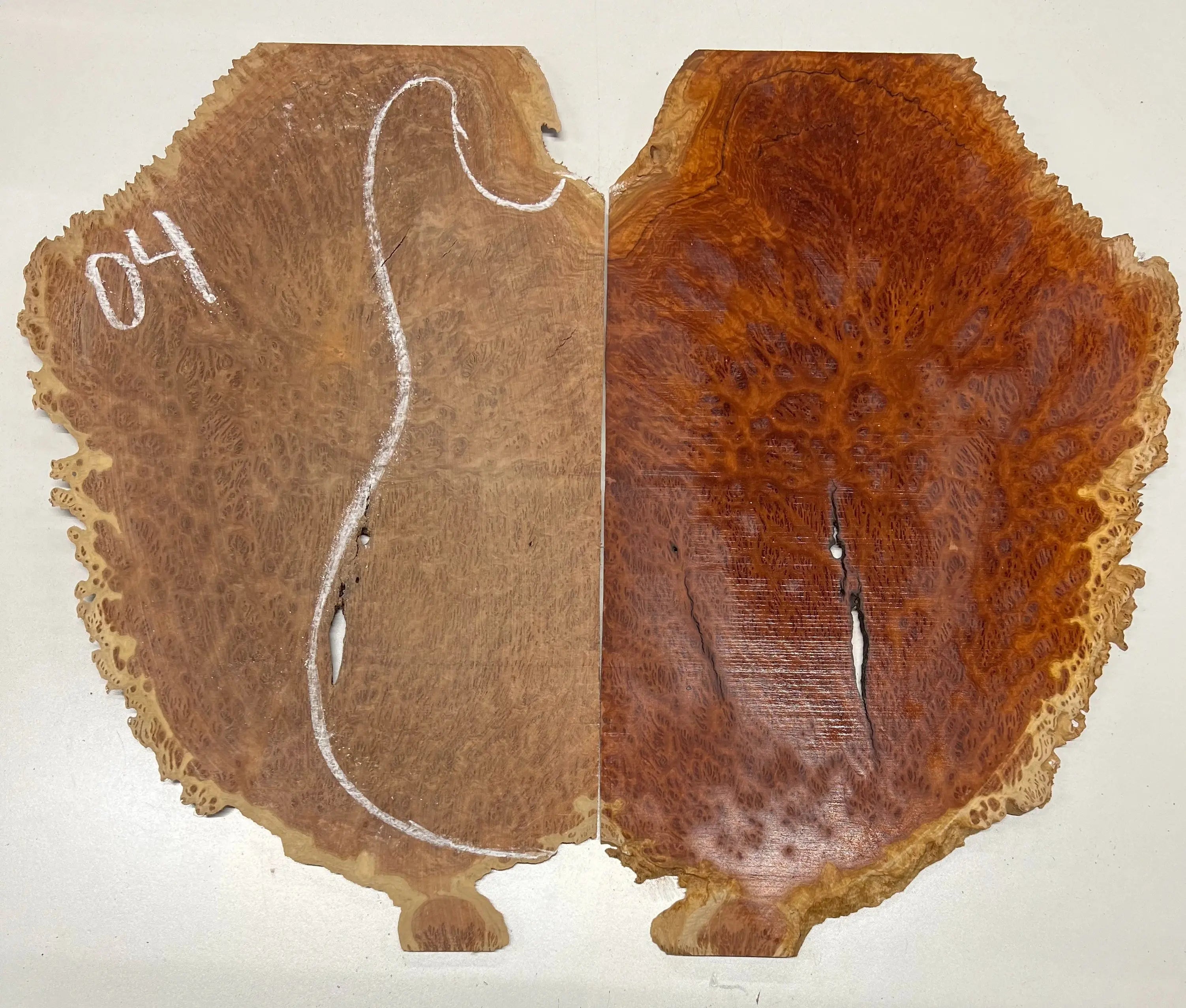 Red Mallee Burl Guitar Drop Top Set 21" x 14" x 1/4" #04 - Exotic Wood Zone - Buy online Across USA 