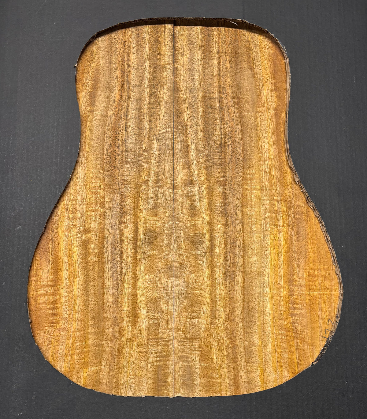 Golden Flame Mango Dreadnought Guitar Back and Side Set #711 - Exotic Wood Zone