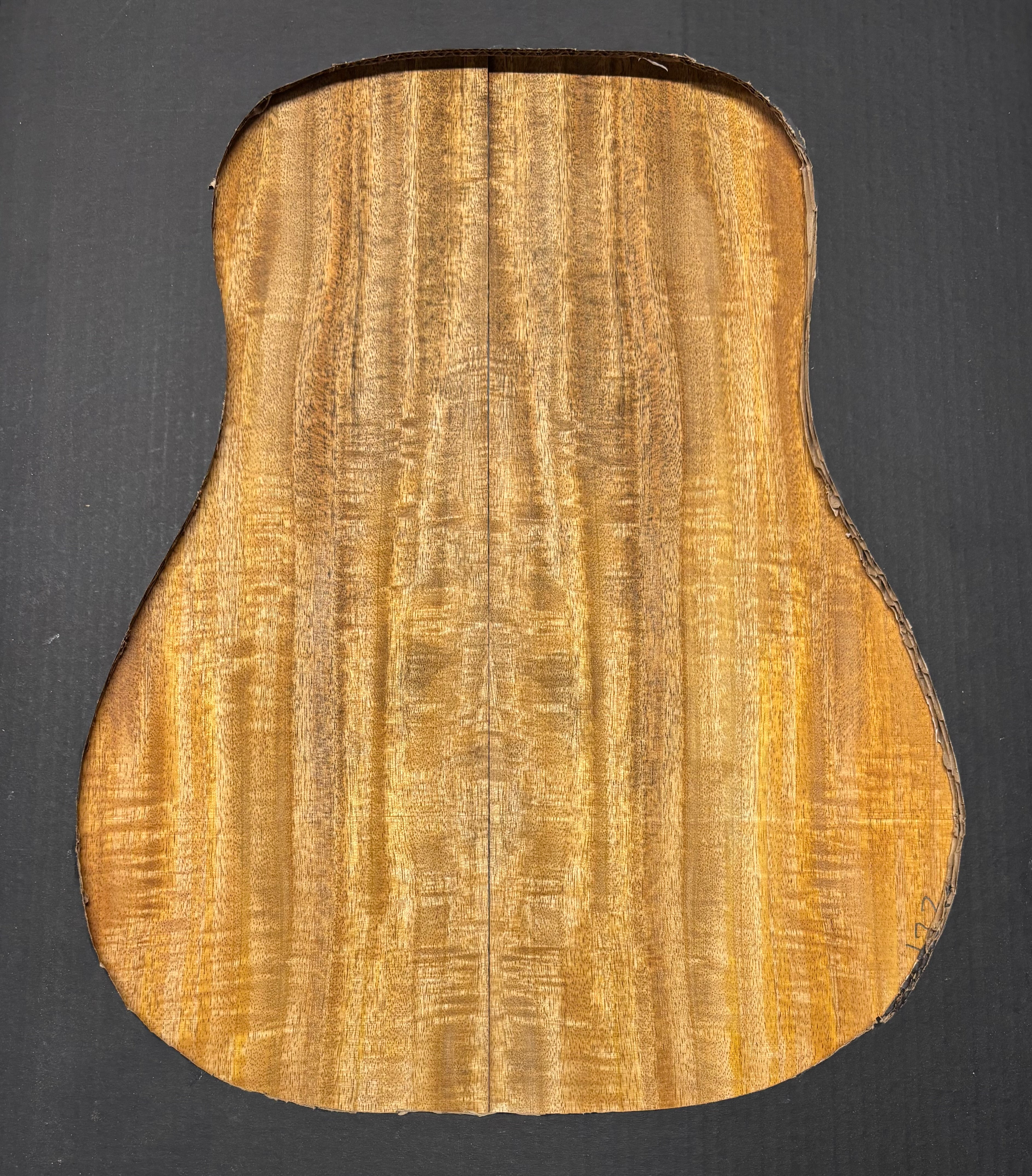 Golden Flame Mango Dreadnought Guitar Back and Side Set #711 - Exotic Wood Zone