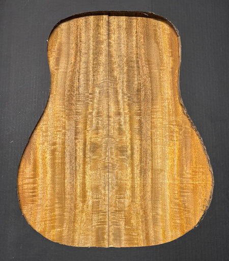 Golden Flame Mango Dreadnought Guitar Back and Side Set #711 - Exotic Wood Zone