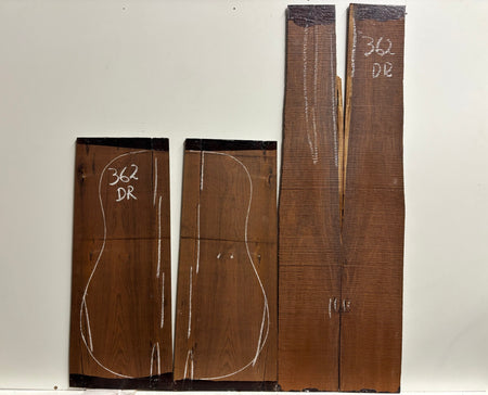 Amazon Rosewood Dreadnought Guitar Back and Side Seconds Set #362 Exotic Wood Zone 