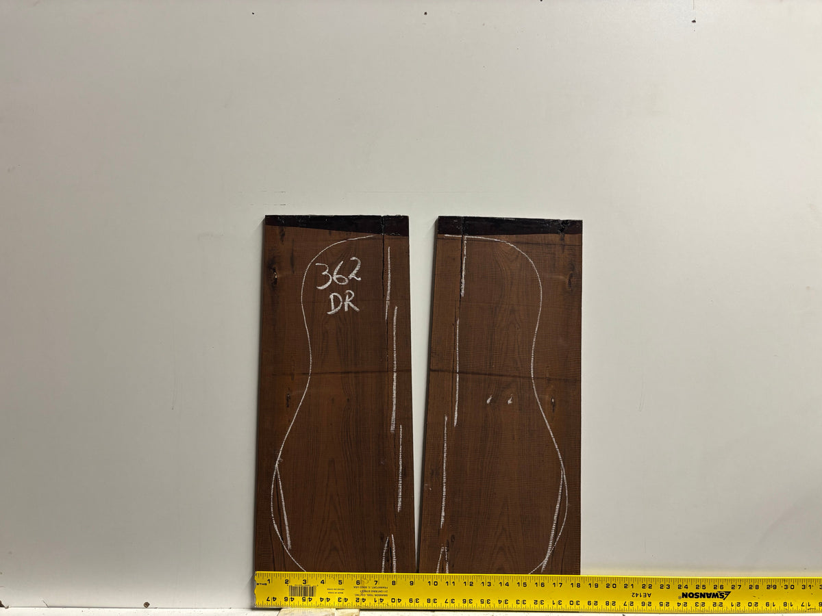 Amazon Rosewood Dreadnought Guitar Back and Side Seconds Set #362 Exotic Wood Zone 