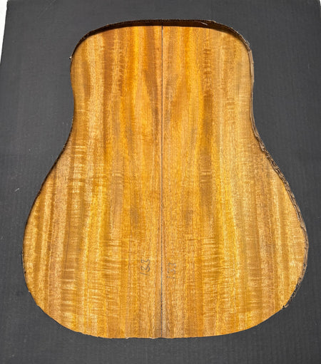 Golden Flame Mango Dreadnought Guitar Back and Side Set #712 - Exotic Wood Zone