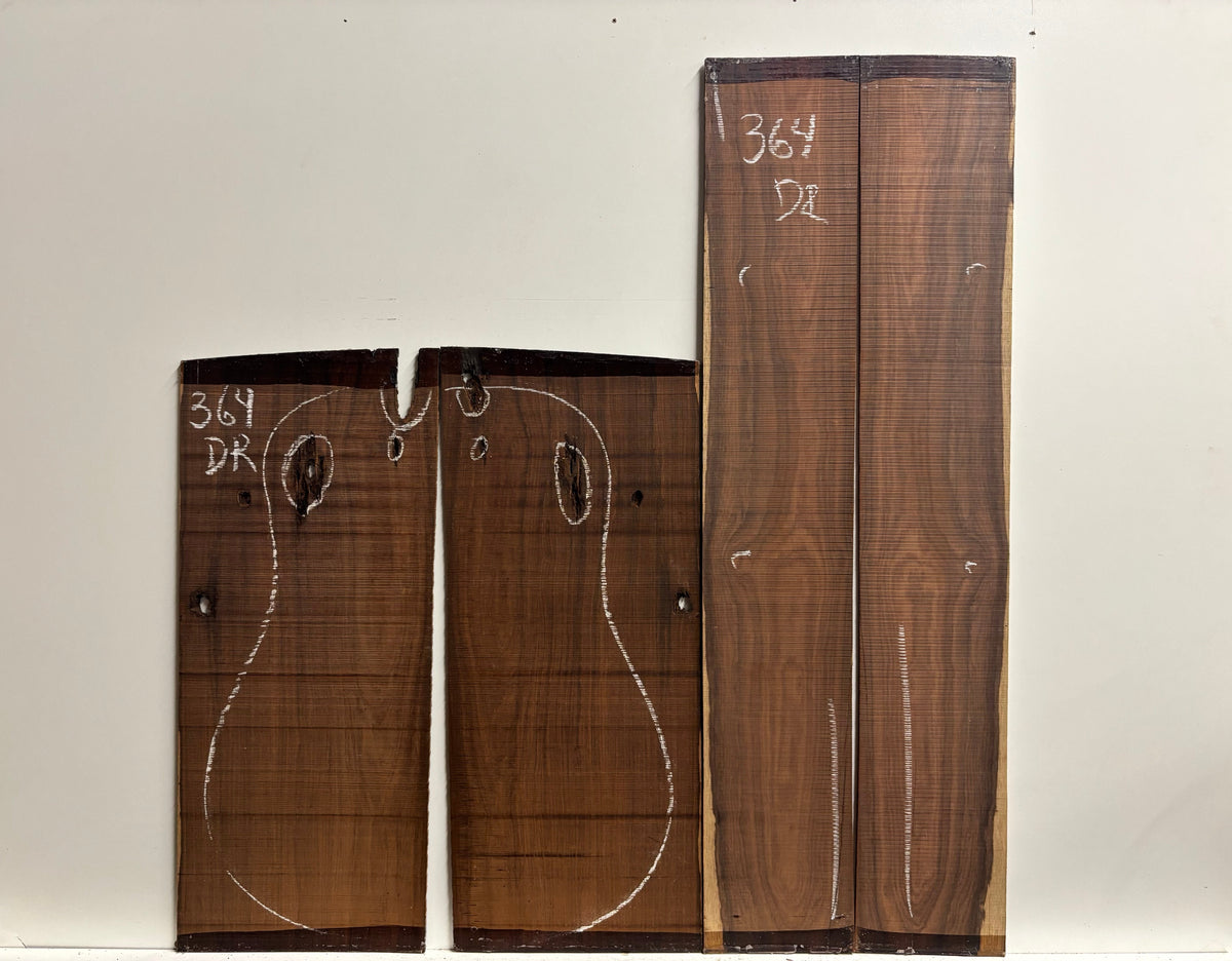 Amazon Rosewood Dreadnought Guitar Back and Side Seconds Set #364 Exotic Wood Zone 