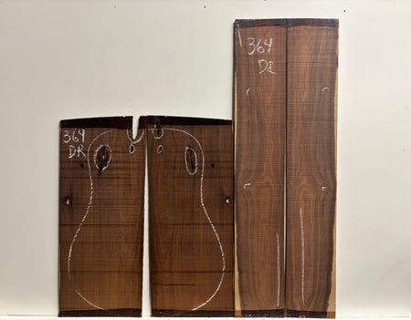 Amazon Rosewood Dreadnought Guitar Back and Side Seconds Set #364 Exotic Wood Zone 