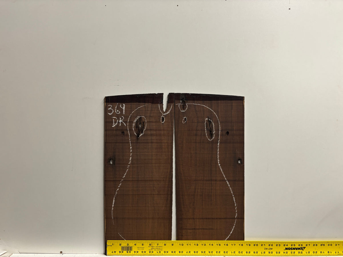 Amazon Rosewood Dreadnought Guitar Back and Side Seconds Set #364 Exotic Wood Zone 