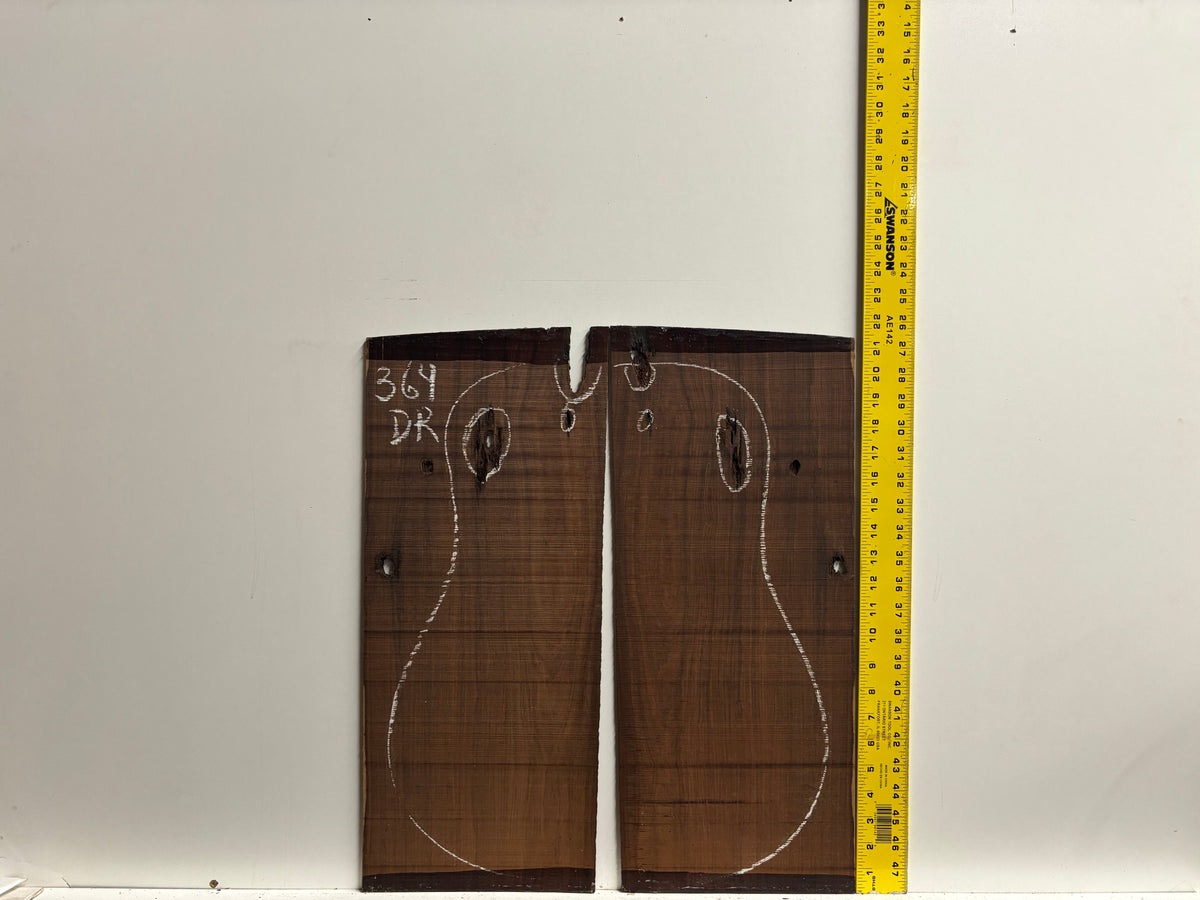 Amazon Rosewood Dreadnought Guitar Back and Side Seconds Set #364 Exotic Wood Zone 