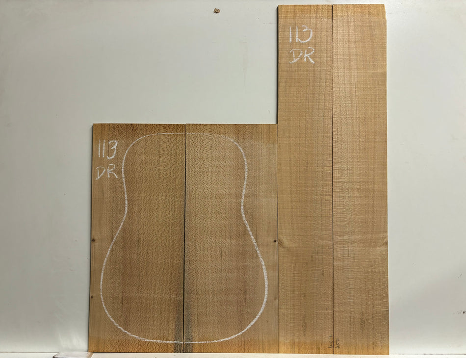 Lacewood Dreadnought Guitar Back & Side Set #113