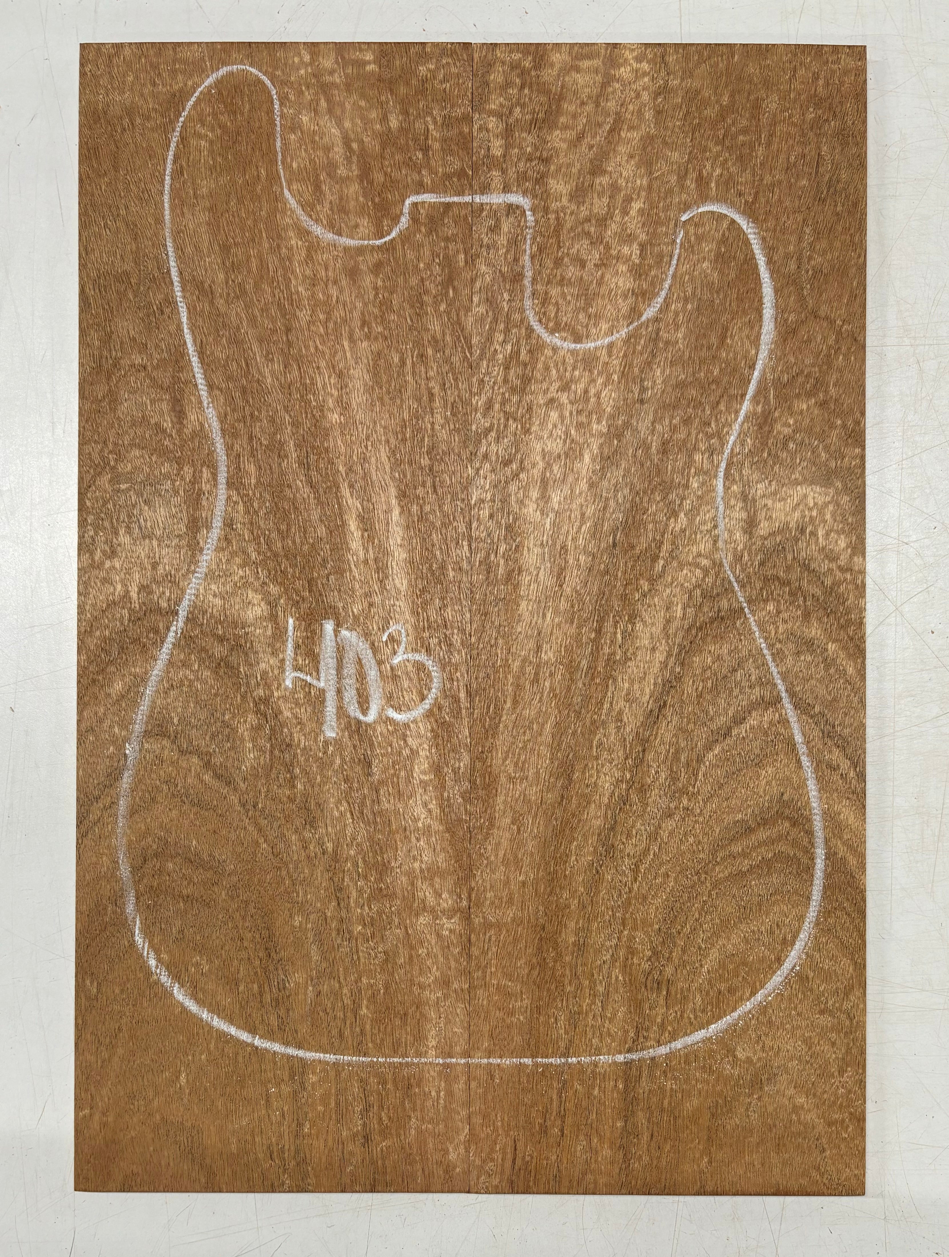 Rare Peacock Flame Mahogany Guitar Drop Top 21" x 7-1/4" x 3/8" #403 Exotic Wood Zone 