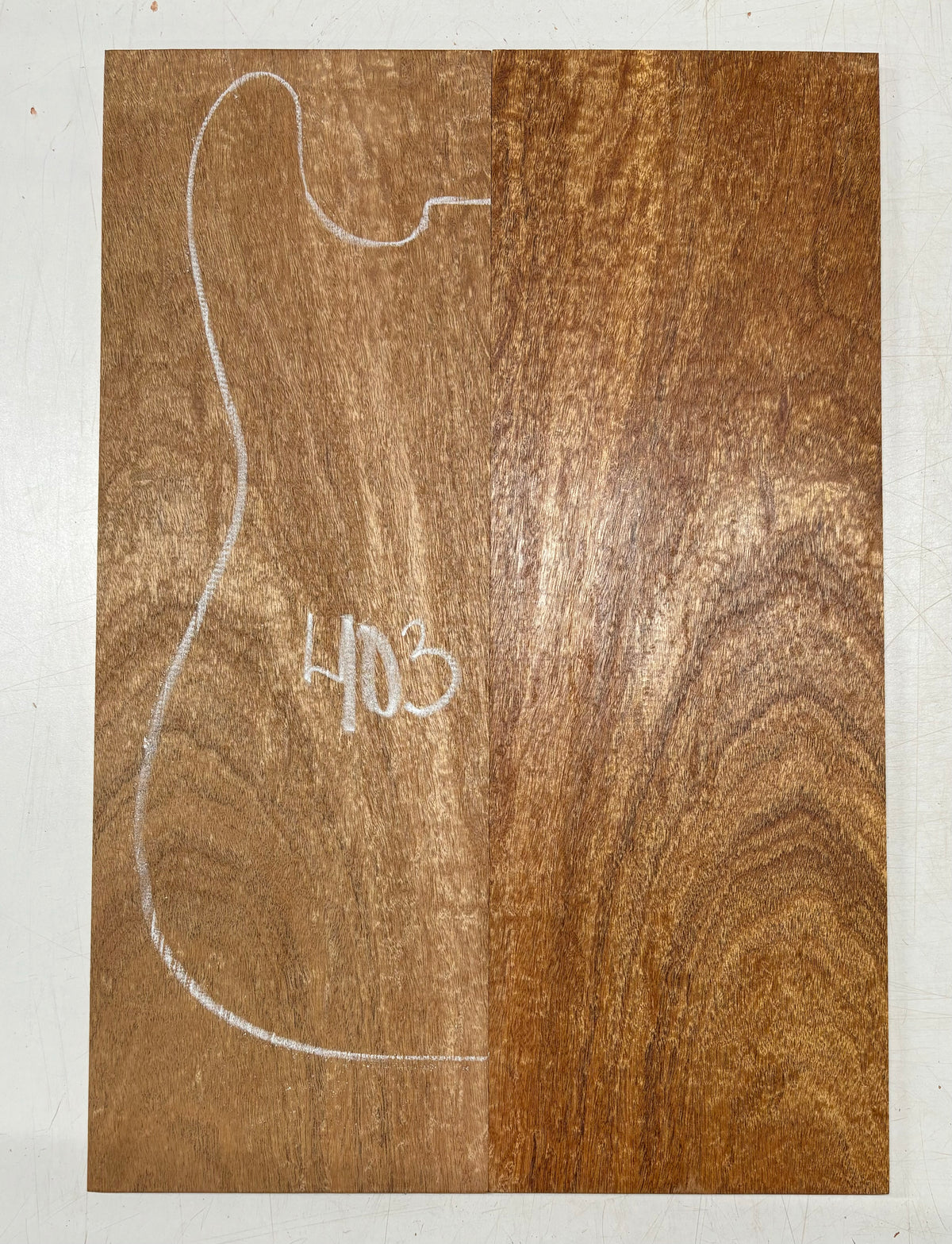 Rare Peacock Flame Mahogany Guitar Drop Top 21" x 7-1/4" x 3/8" #403 Exotic Wood Zone 