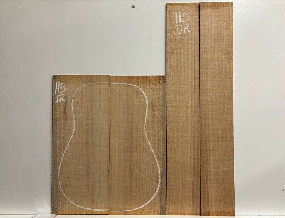 Lacewood Dreadnought Guitar Back & Side Set #115