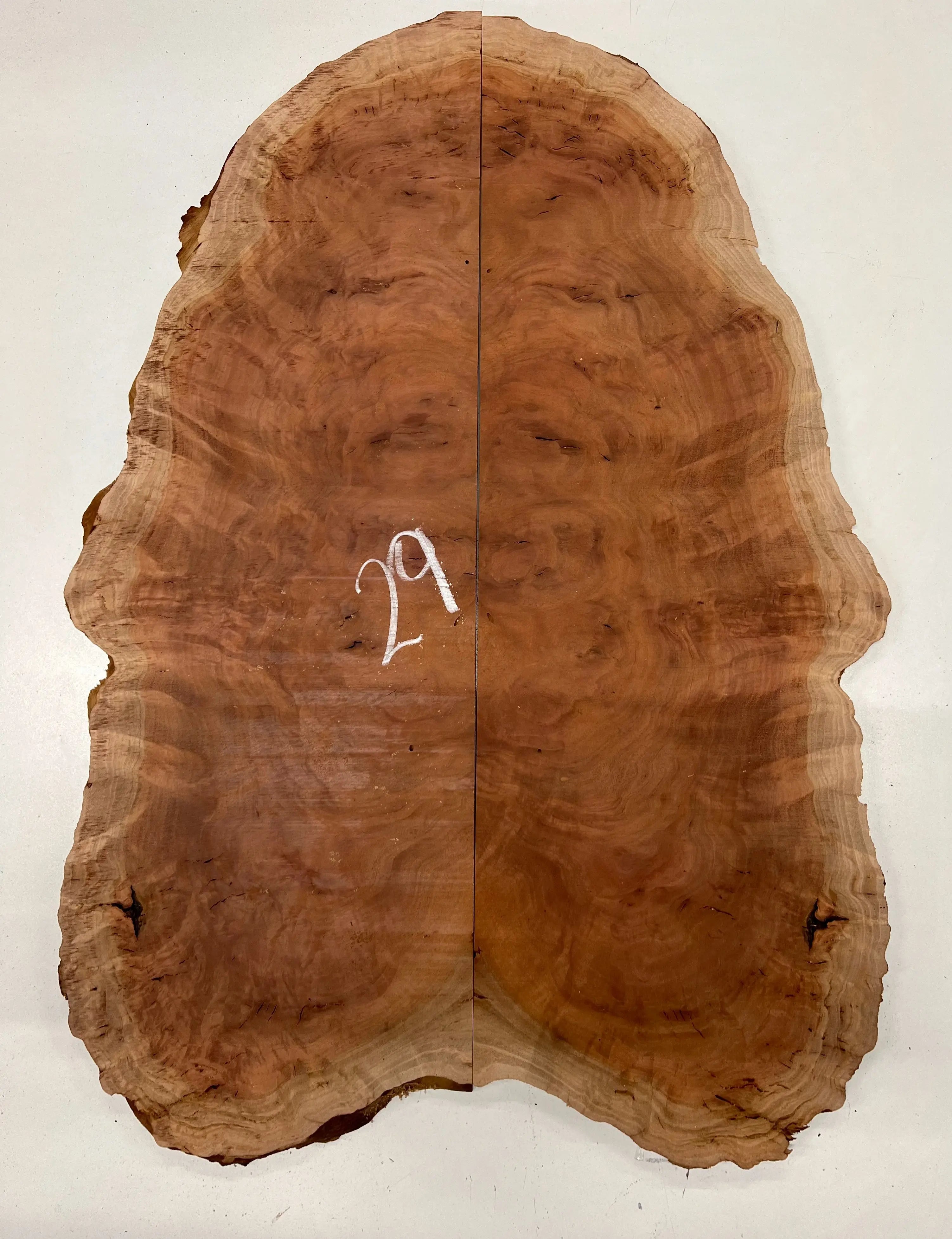 Red Gum Burl Bookmatched Guitar Drop Tops | 21" x 14" x 3/8" - #29 - Exotic Wood Zone - Buy online Across USA 