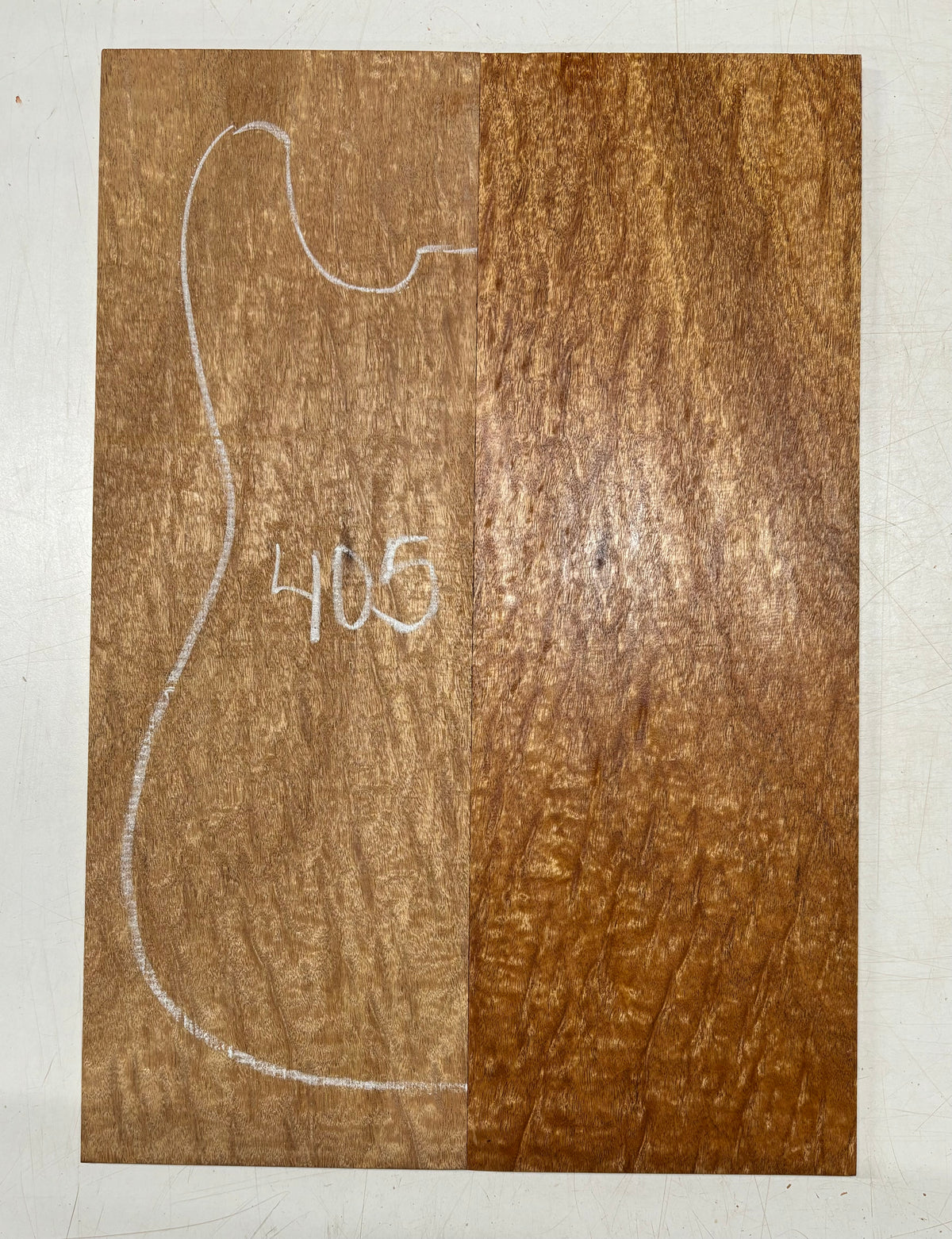 Rare Peacock Flame Mahogany Guitar Drop Top 21" x 7-1/4" x 3/8" #405 Exotic Wood Zone 