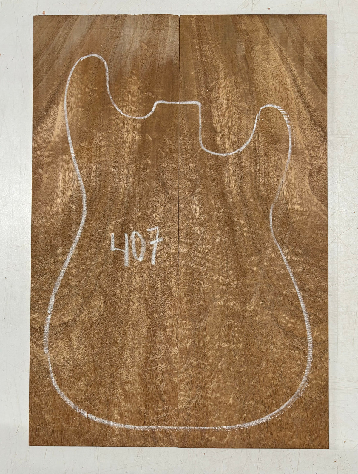 Rare Peacock Flame Mahogany Guitar Drop Top 21" x 7-1/4" x 3/8" #407 - Exotic Wood Zone