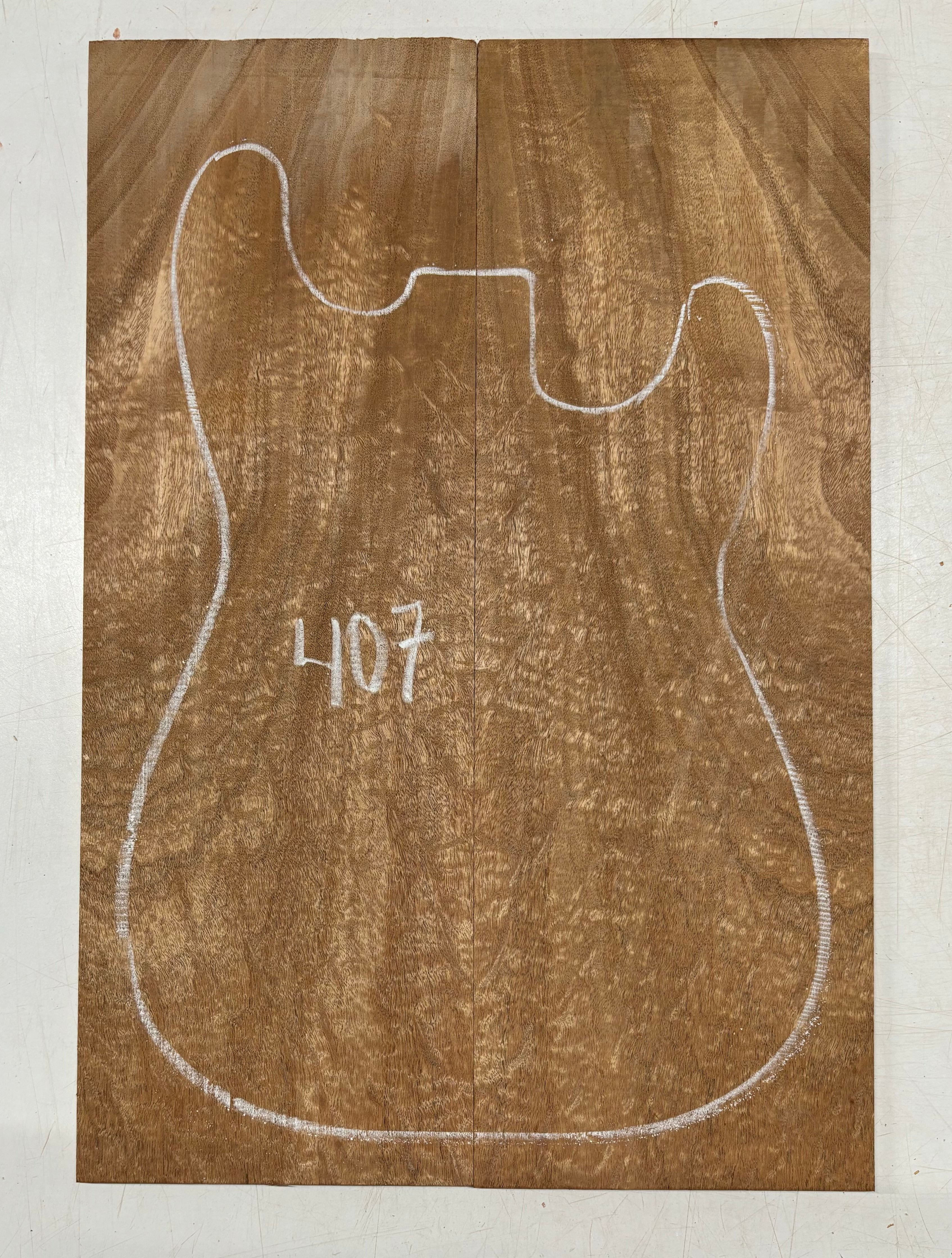 Rare Peacock Flame Mahogany Guitar Drop Top 21" x 7-1/4" x 3/8" #407 - Exotic Wood Zone