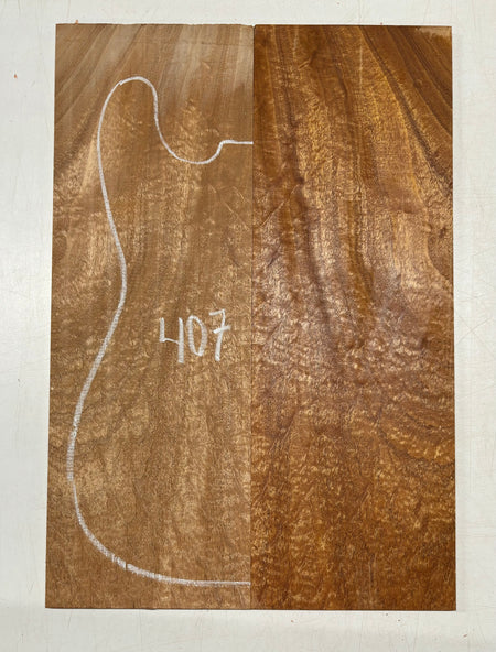 Rare Peacock Flame Mahogany Guitar Drop Top 21" x 7-1/4" x 3/8" #407 - Exotic Wood Zone