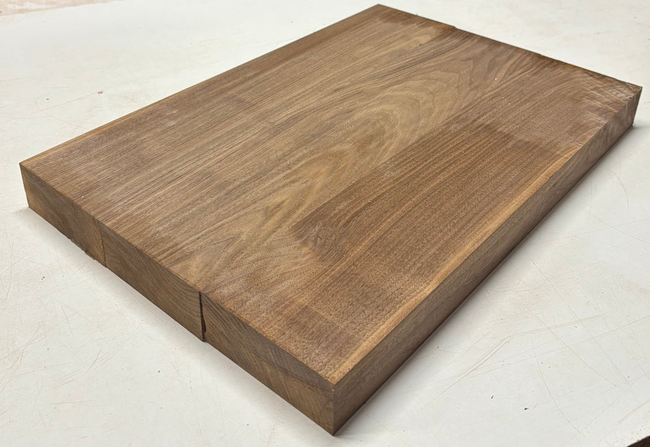 Bloque de nogal negro para cuerpo de guitarra - 21" x 14-3/8" x 1-3/4", 13 Lbs (3 piezas encoladas) #801