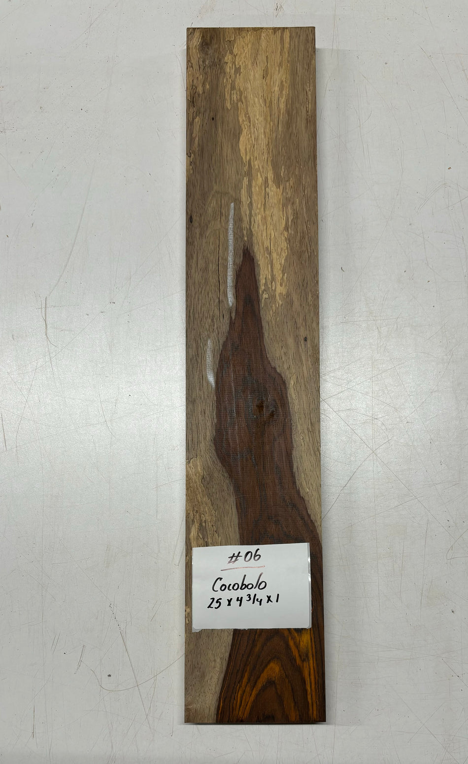 Cocobolo Lumber Board 25" x 4-3/4" x 1" #06