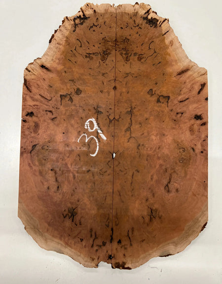 Red Gum Burl Book Matched Guitar Drop Tops | 21" x 14" x 3/8" - #39 - Exotic Wood Zone - Buy online Across USA 