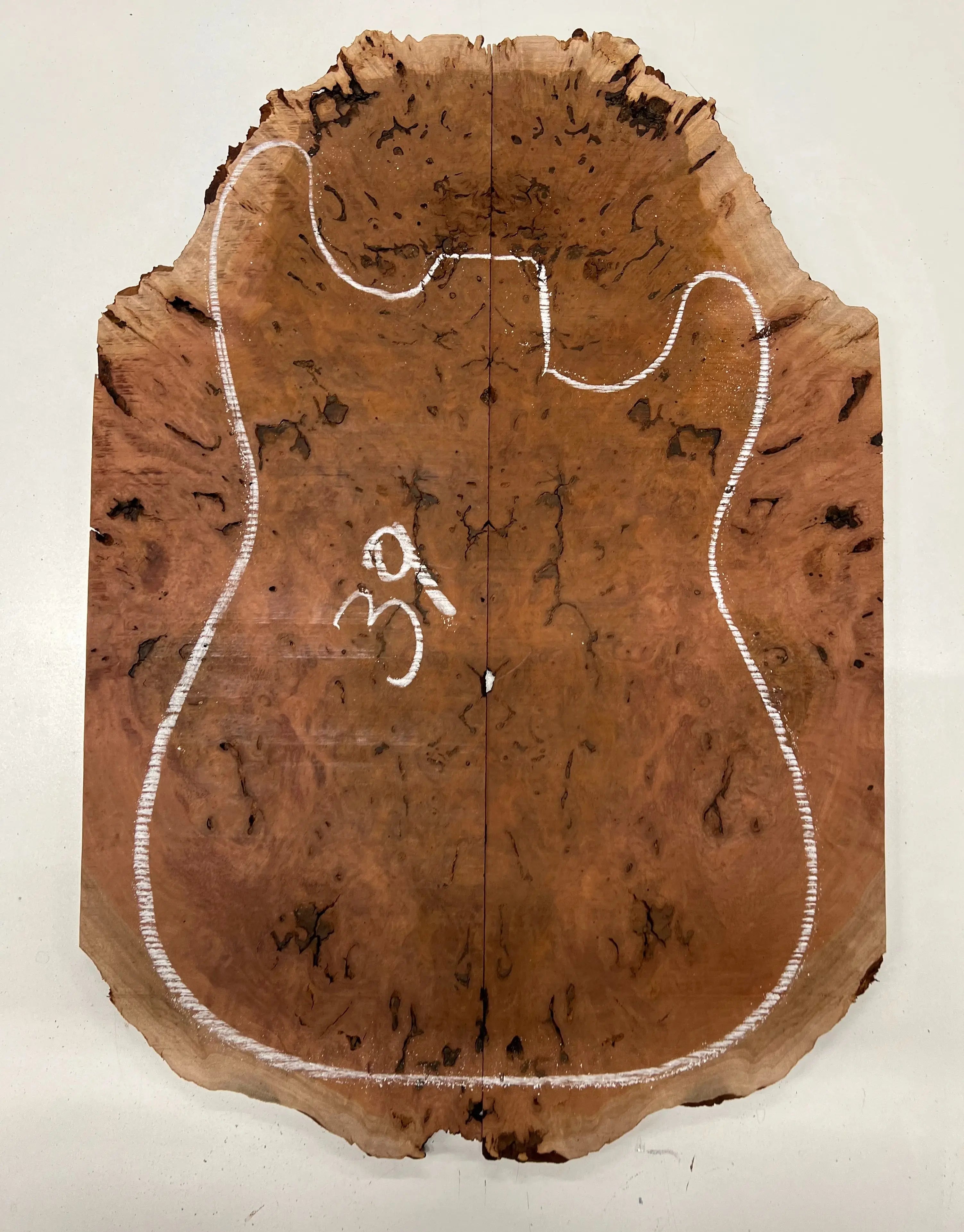 Red Gum Burl Book Matched Guitar Drop Tops | 21" x 14" x 3/8" - #39 - Exotic Wood Zone - Buy online Across USA 