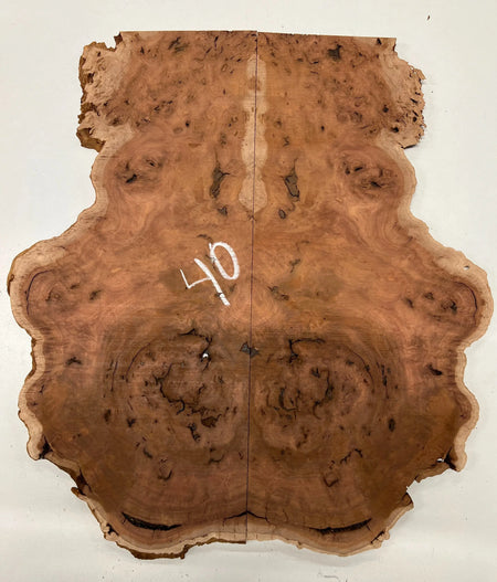 Red Gum Burl Book Matched Guitar Drop Tops | 21" x 14" x 3/8" - #40 - Exotic Wood Zone - Buy online Across USA 