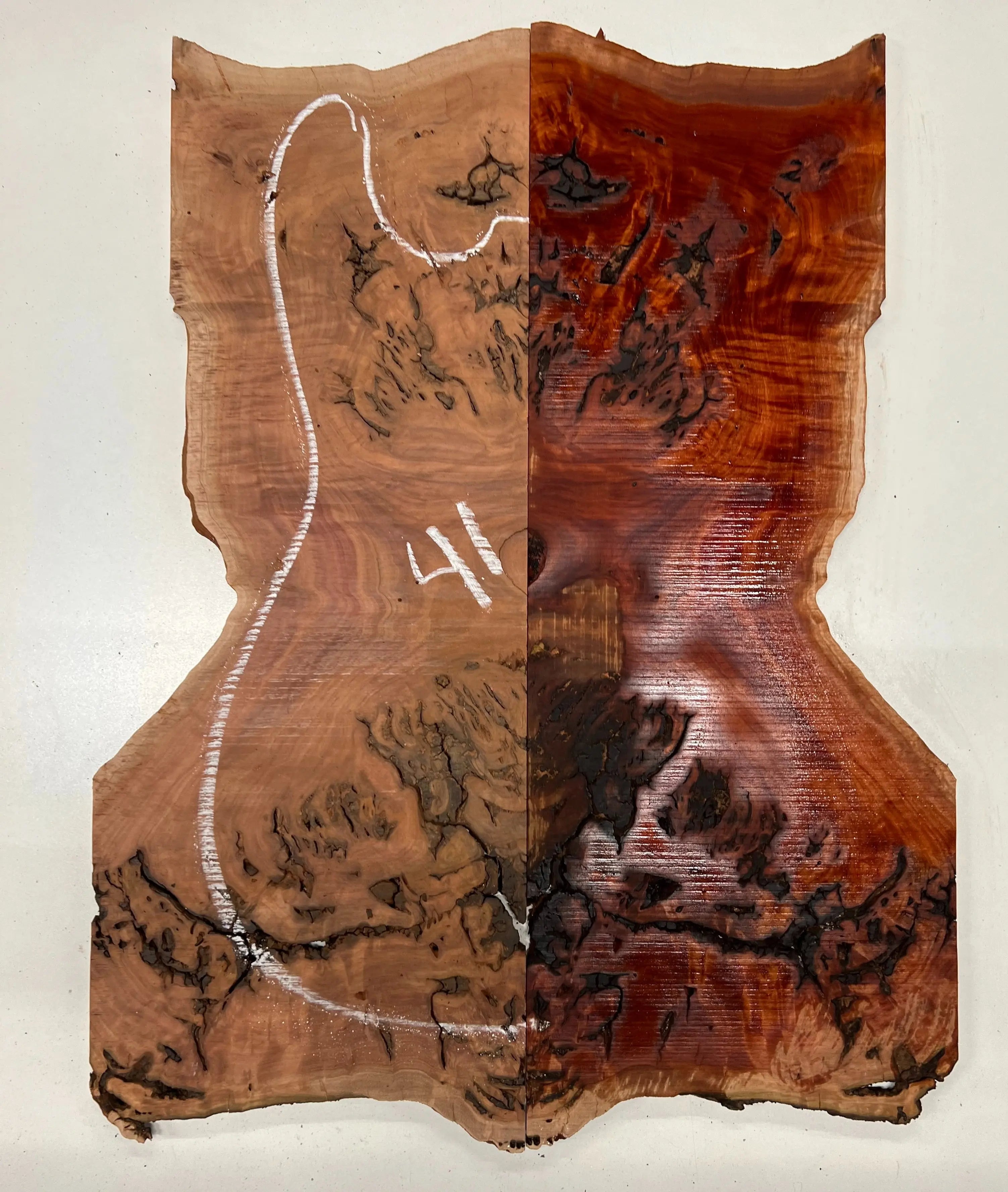 Red Gum Burl Book Matched Guitar Drop Tops | 21" x 14" x 3/8" #41 - Exotic Wood Zone - Buy online Across USA 