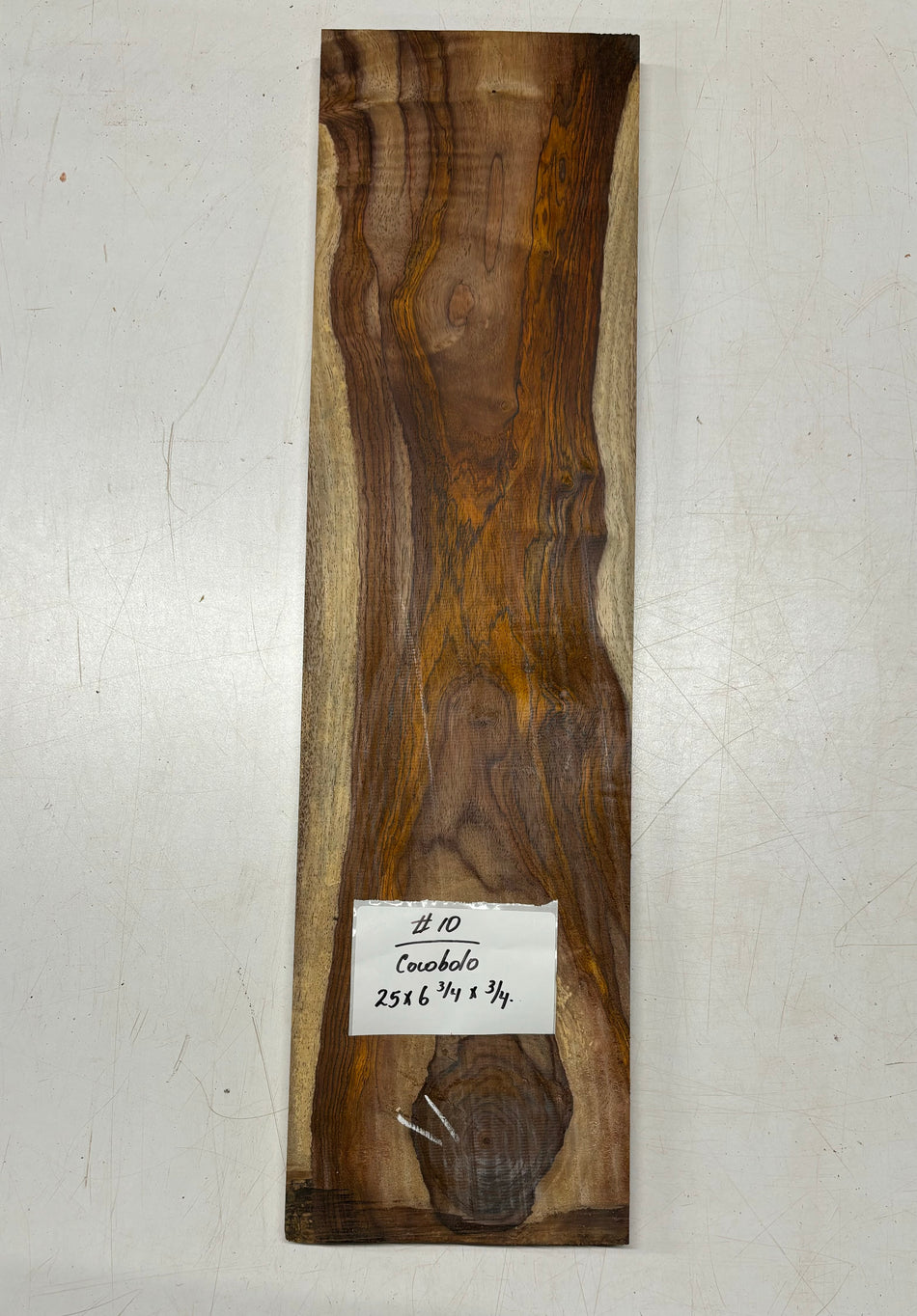 Cocobolo Lumber Board 25" x 6-3/4" x 3/4" #10