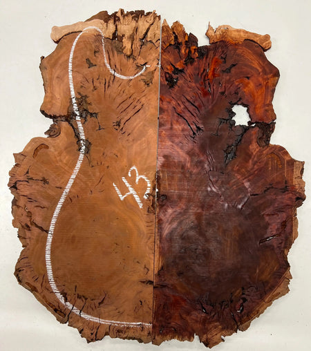 Red Gum Burl Book Matched Guitar Drop Tops | 21" x 14" x 3/8" #43 - Exotic Wood Zone - Buy online Across USA 