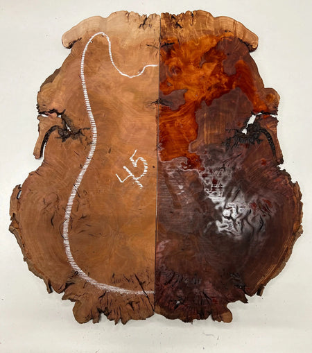 Red Gum Burl Book Matched Guitar Drop Tops | 21" x 14" x 3/8" #45 - Exotic Wood Zone - Buy online Across USA 