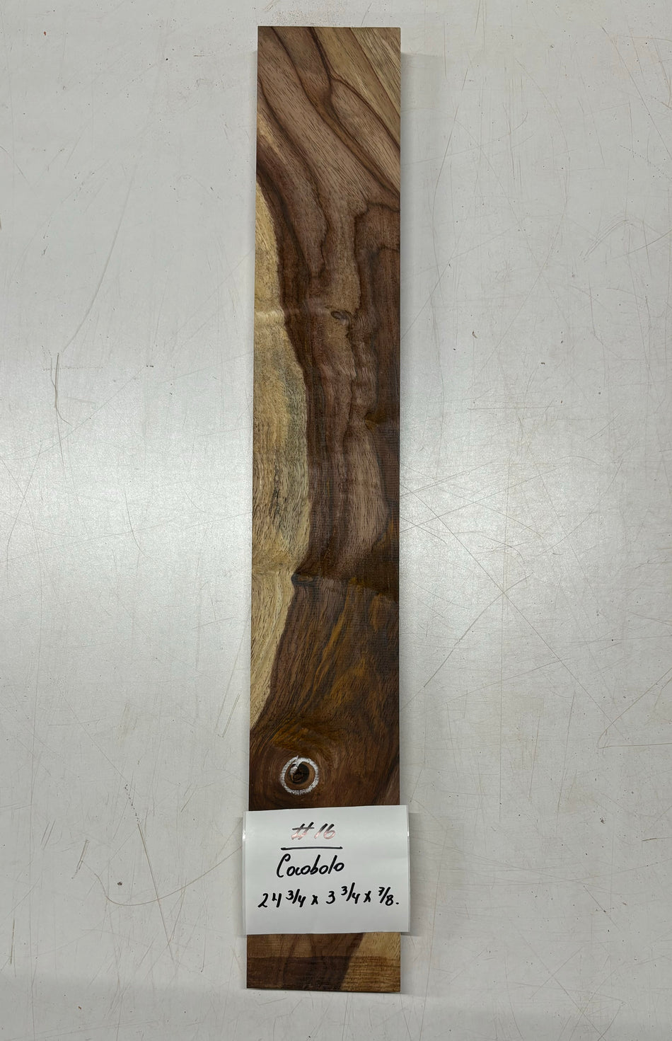 Cocobolo Lumber Board 24-3/4" x 3-3/4" x 7/8" #16