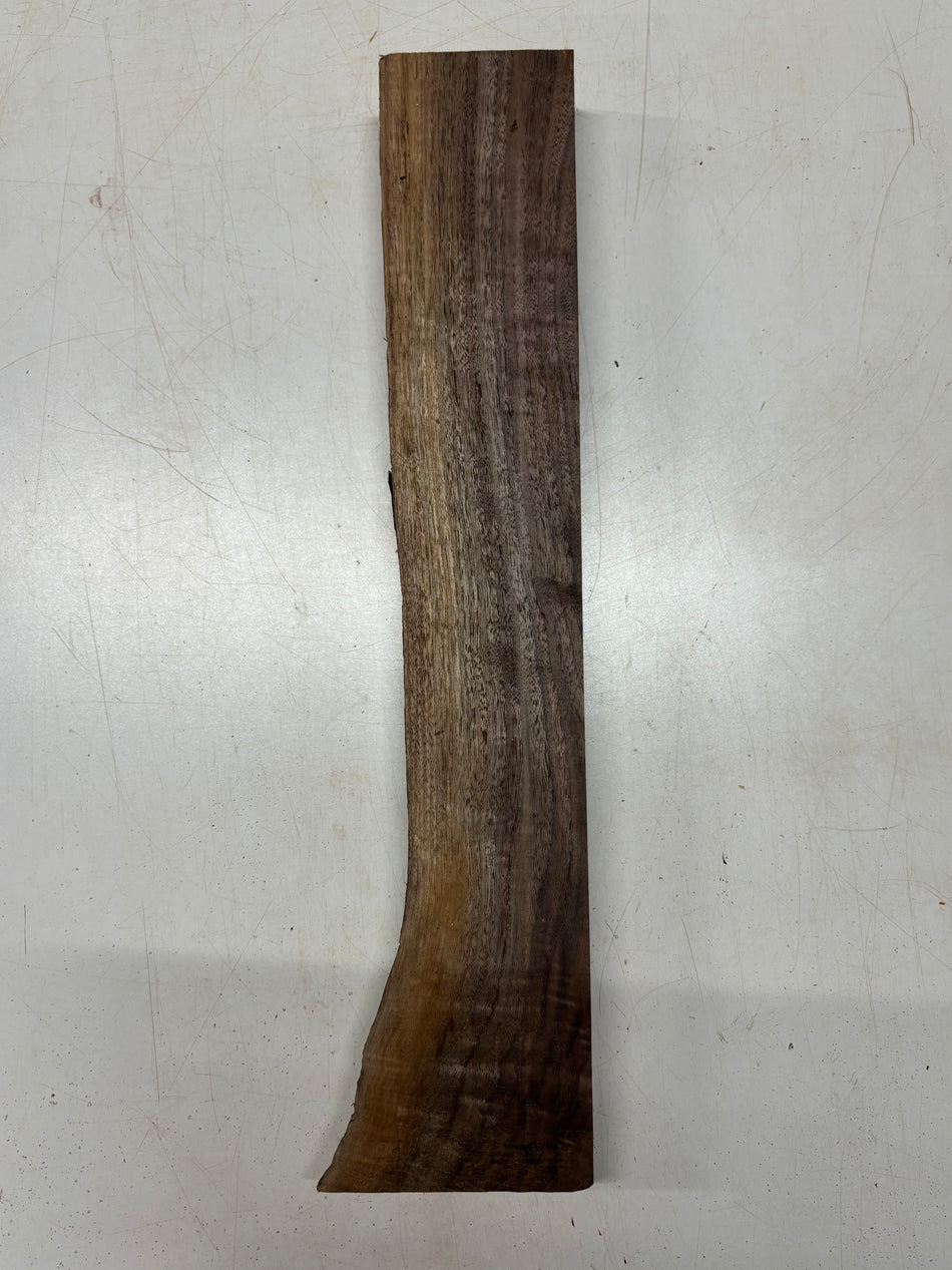 1 Piece, Flame Black Walnut Live Edge Blank 22"x2-1/2"x1-7/8"#5895
