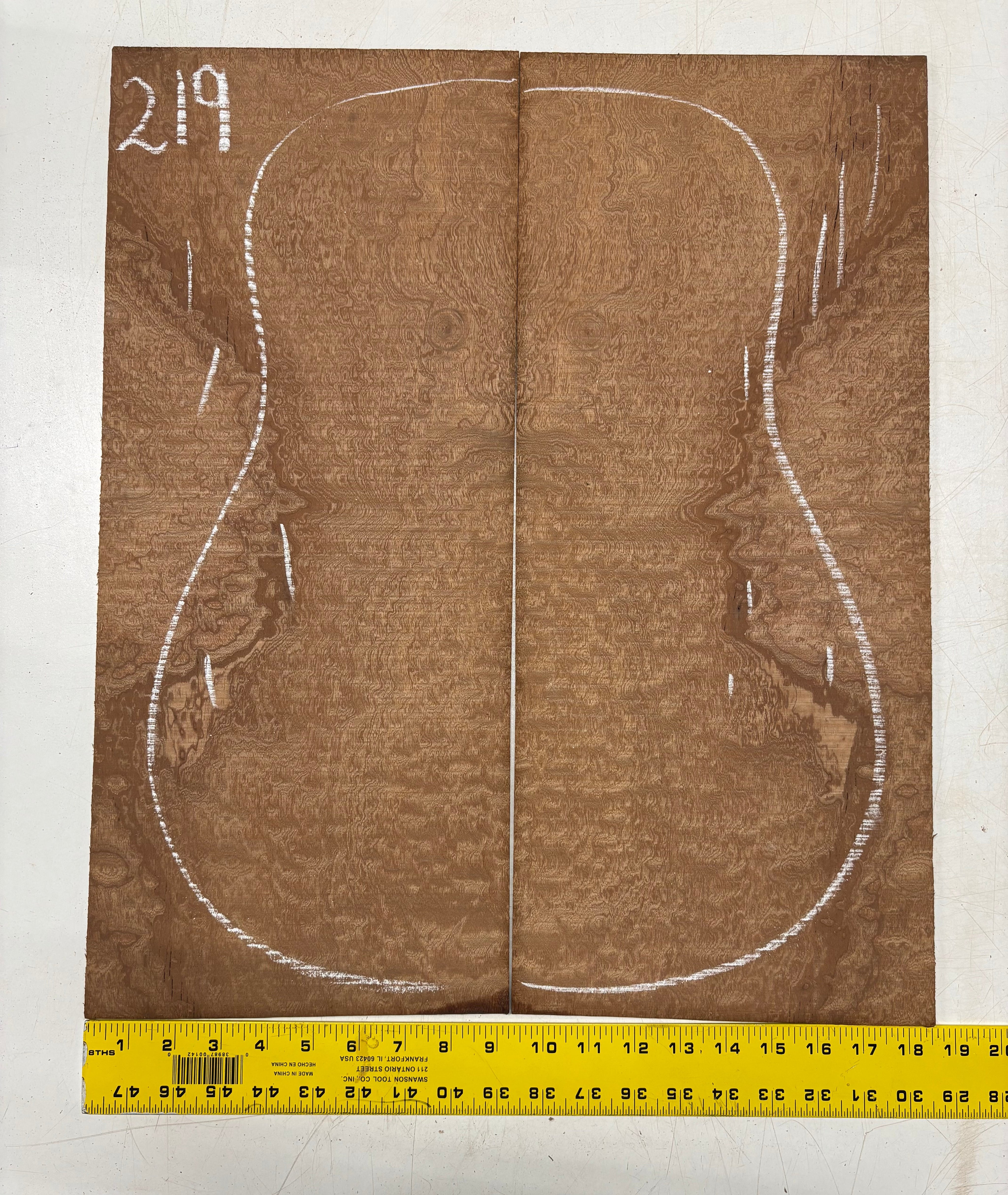 Quilted Sapele Dreadnought Guitar Back and Side Seconds Set #219 Exotic Wood Zone 