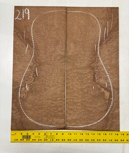 Quilted Sapele Dreadnought Guitar Back and Side Seconds Set #219 Exotic Wood Zone 