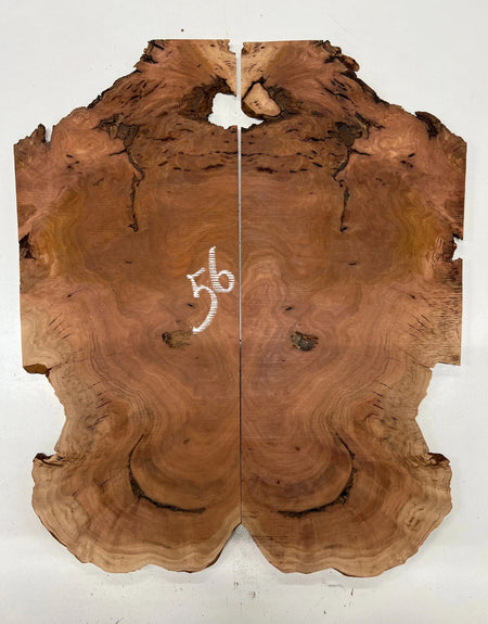 Red Gum Burl Book Matched Guitar Drop Tops | 21" x 14" x 3/8" #56 - Exotic Wood Zone - Buy online Across USA 