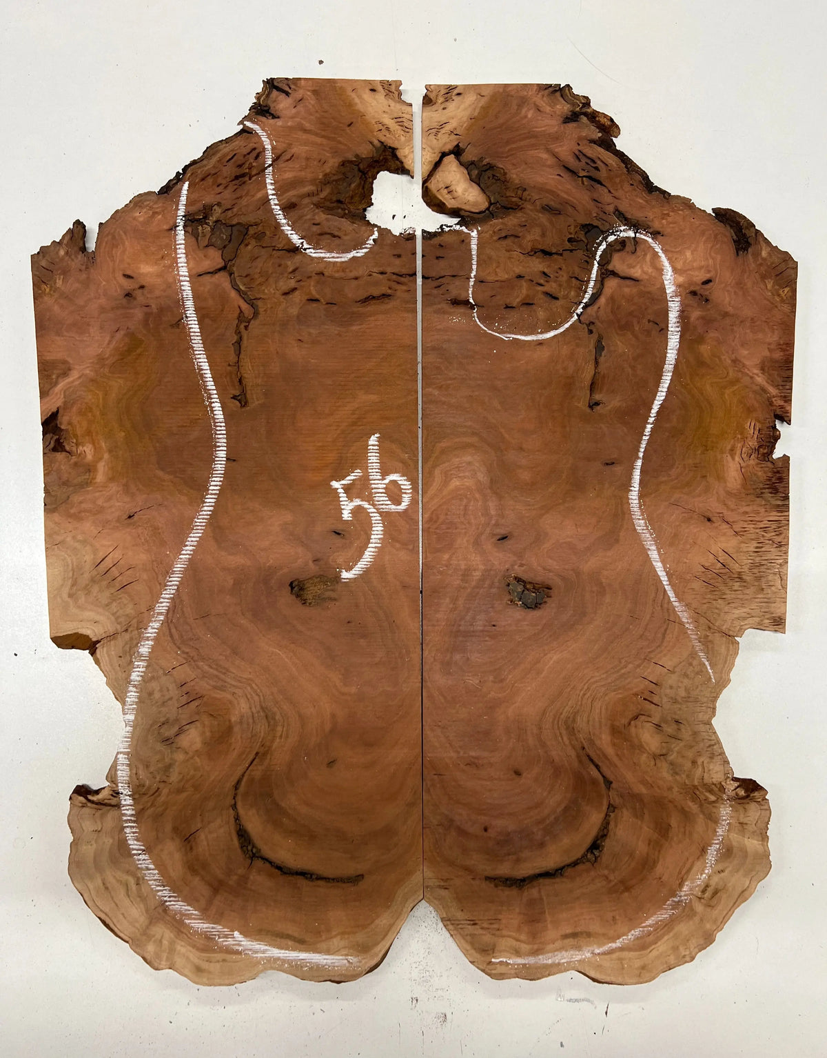 Red Gum Burl Book Matched Guitar Drop Tops | 21" x 14" x 3/8" #56 - Exotic Wood Zone - Buy online Across USA 