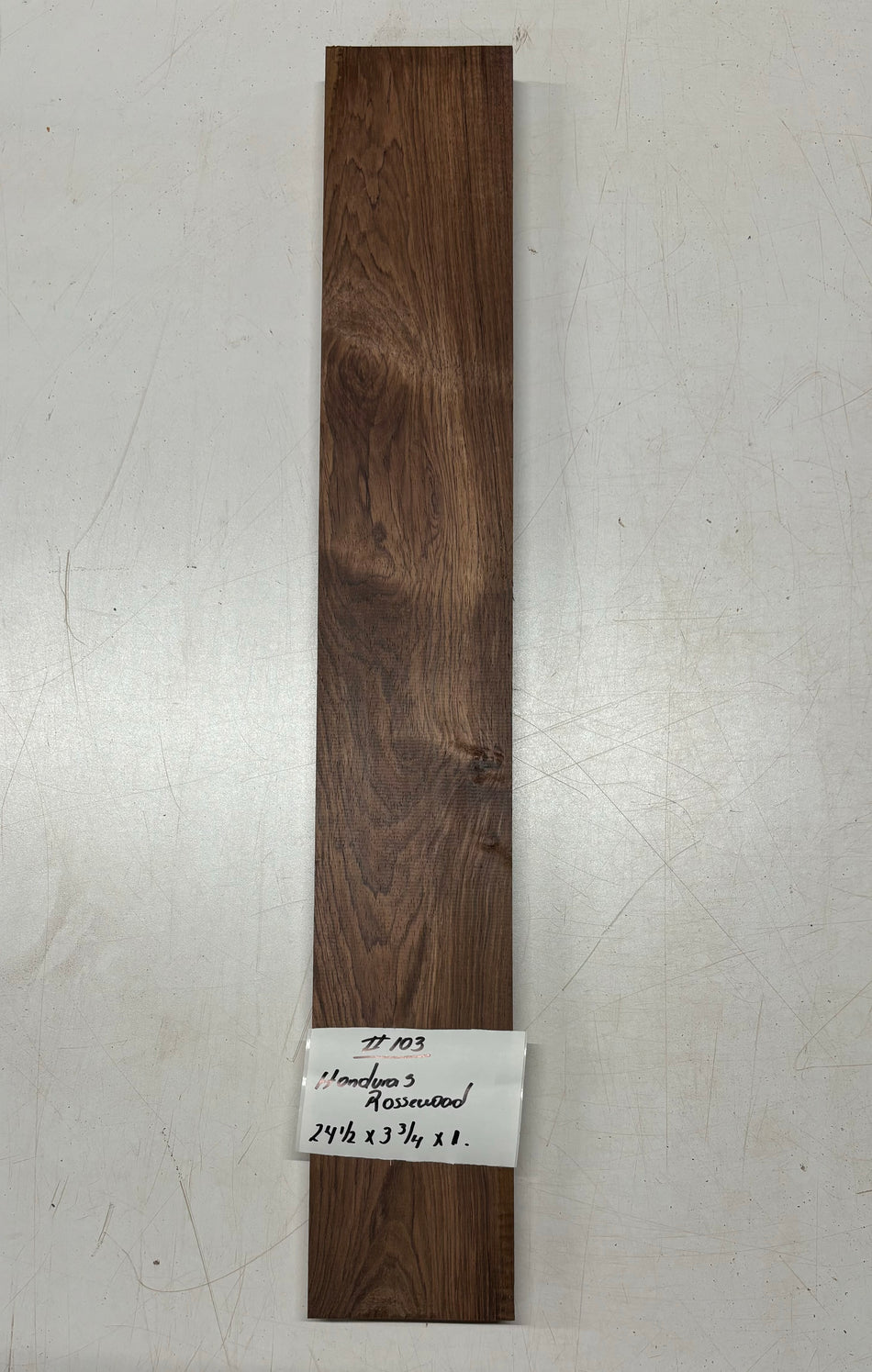 Honduras Rosewood Lumber 24-1/2"x 3-3/4"x 1"#103