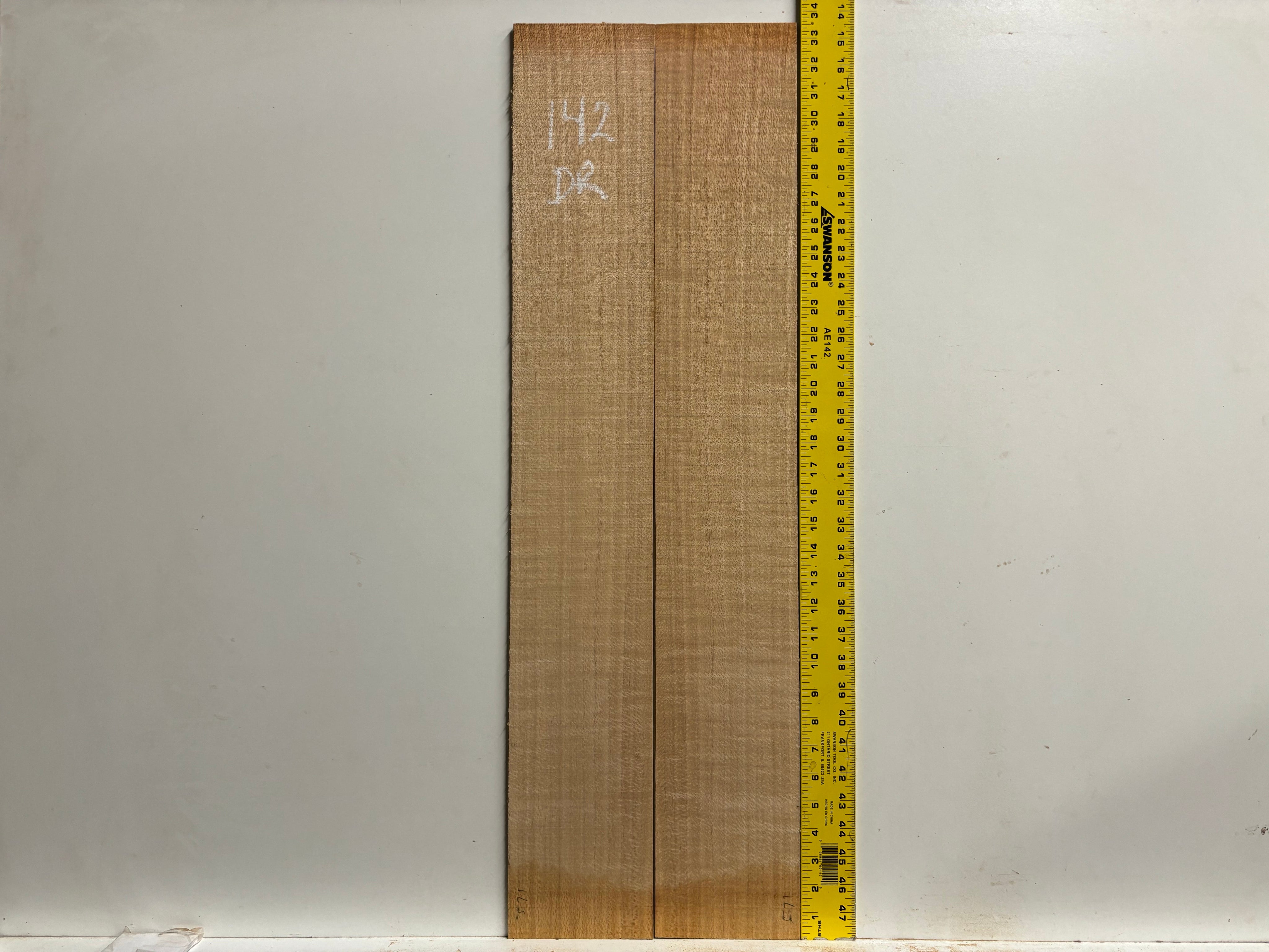 Silver Oak (Silky Oak) Dreadnought Guitar Back & Side Set #143 Exotic Wood Zone 