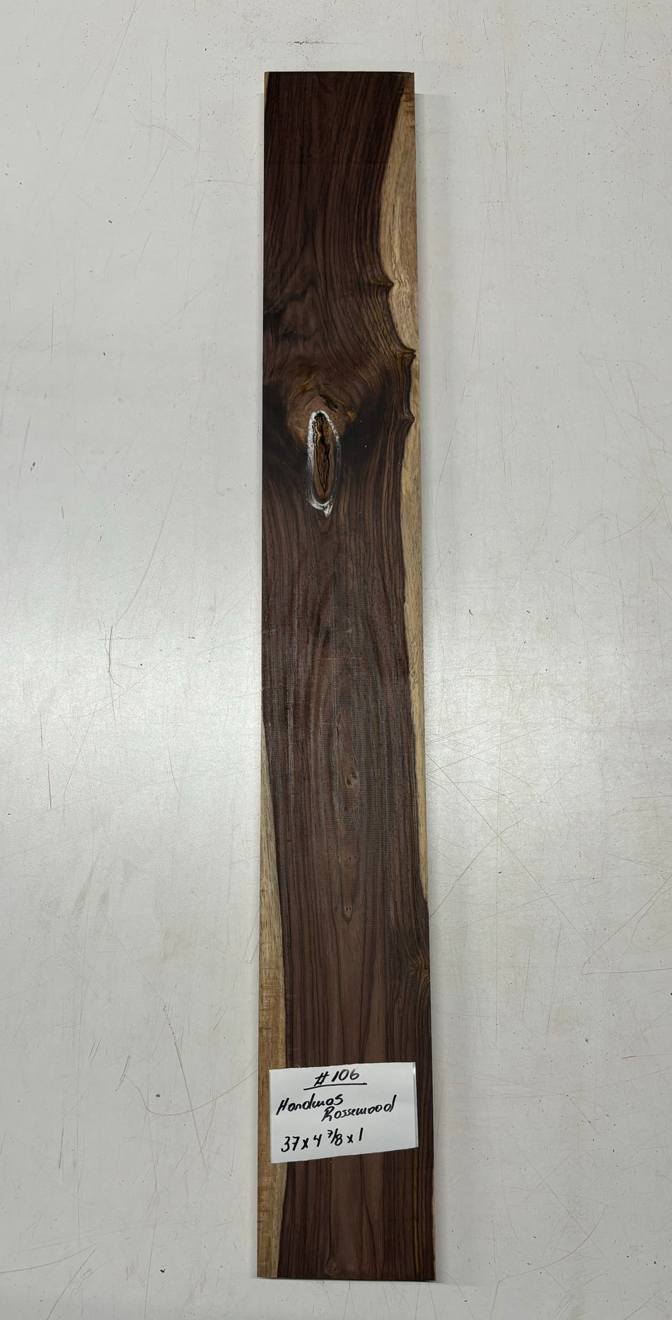 Honduras Rosewood Lumber 37"x 4-3/4"x 1"#105