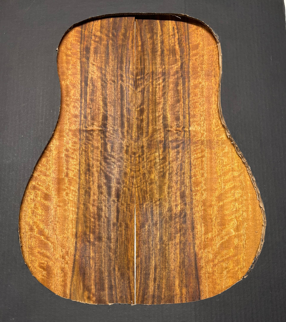 Flame Chocolate Mango Dreadnought Guitar Back and Side Set #905